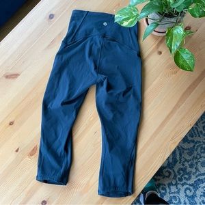 Lululemon High Waisted Crop Running Leggings